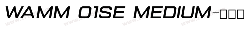 Wamm 01SE Medium字体转换